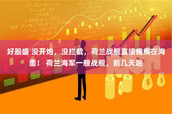 好股盛 没开炮，没拦截，荷兰战舰直接瘫痪在海面！ 荷兰海军一艘战舰，前几天跑